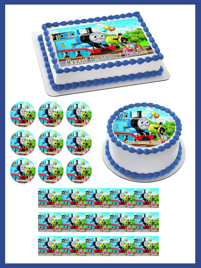Thomas Train - Edible Cake Topper OR Cupcake Topper, Decor