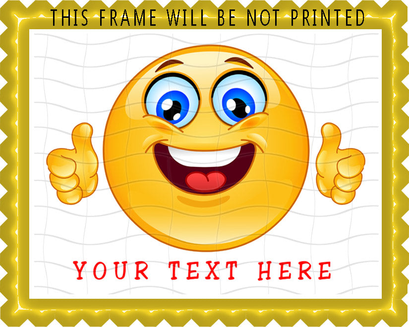 Thumb Up Emoji - Edible Cake Topper, Cupcake Toppers, Strips