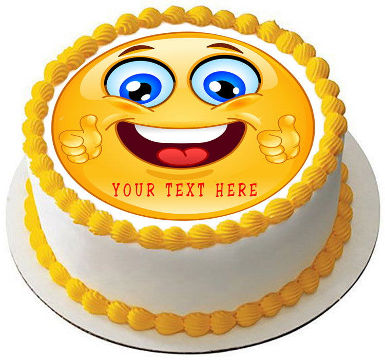 Thumb Up Emoji - Edible Cake Topper, Cupcake Toppers, Strips
