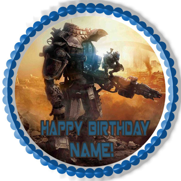 TITANFALL - Edible Birthday Cake Topper OR Cupcake Topper, Decor