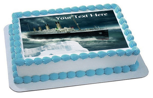 Titanic ship (Nr2) - Edible Cake Topper, Cupcake Toppers, Strips