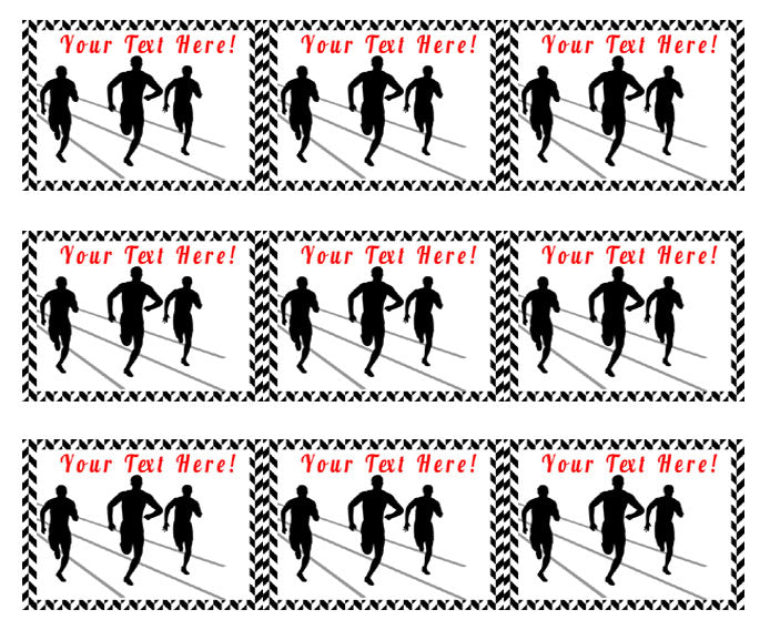 Track and Field Athletes - Edible Cake Topper, Cupcake Toppers, Strips