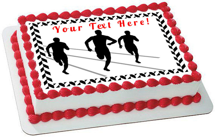 Track and Field Athletes - Edible Cake Topper, Cupcake Toppers, Strips