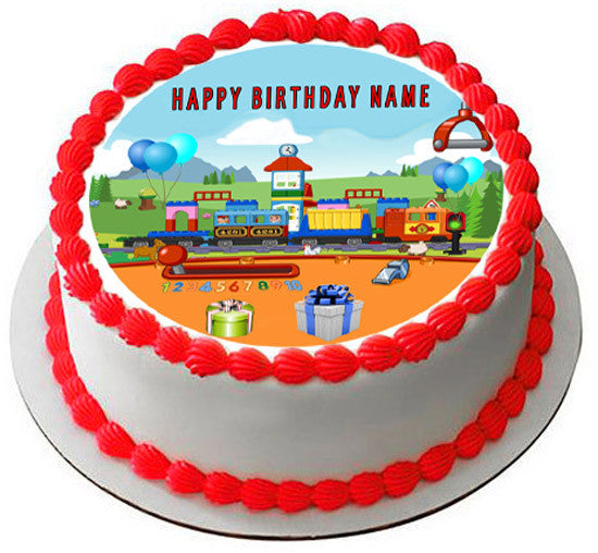 TRAIN For Children - Edible Cake Topper OR Cupcake Topper, Decor