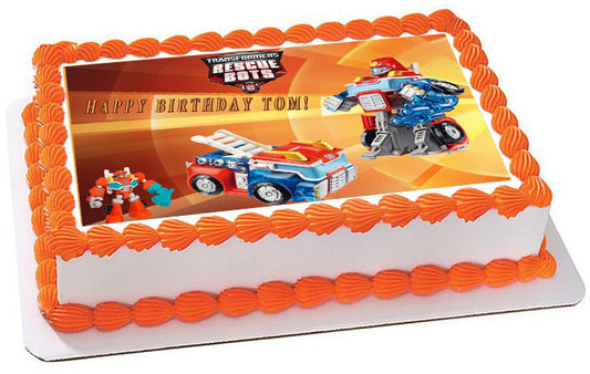 Transformers Rescue Bots (Nr6) - Edible Cake Topper OR Cupcake Topper, Decor