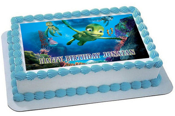 Turtles Tale - Edible Cake Topper OR Cupcake Topper, Decor