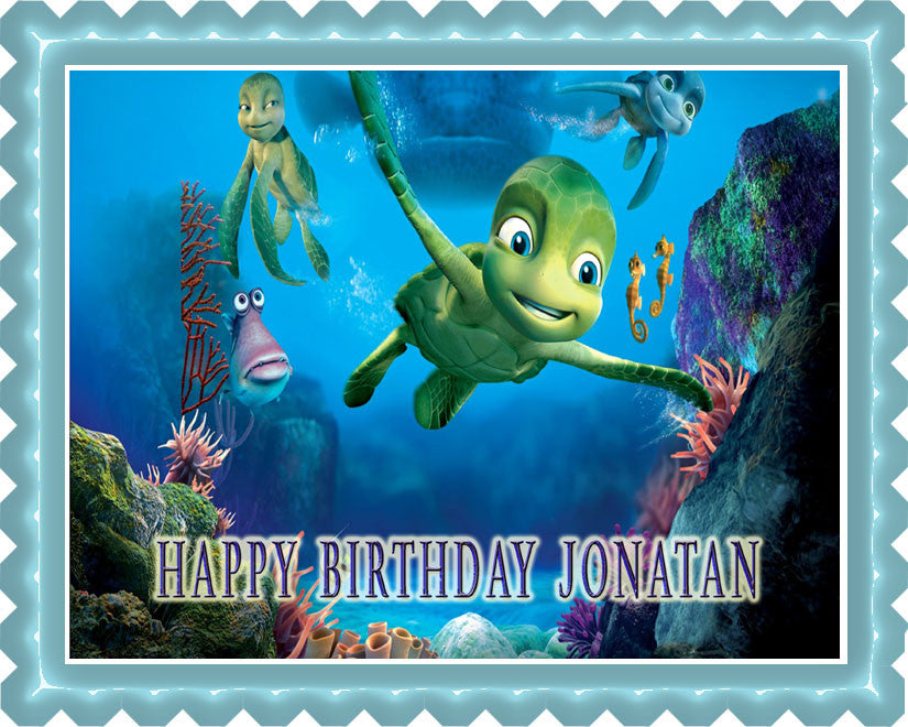 Turtles Tale - Edible Cake Topper OR Cupcake Topper, Decor