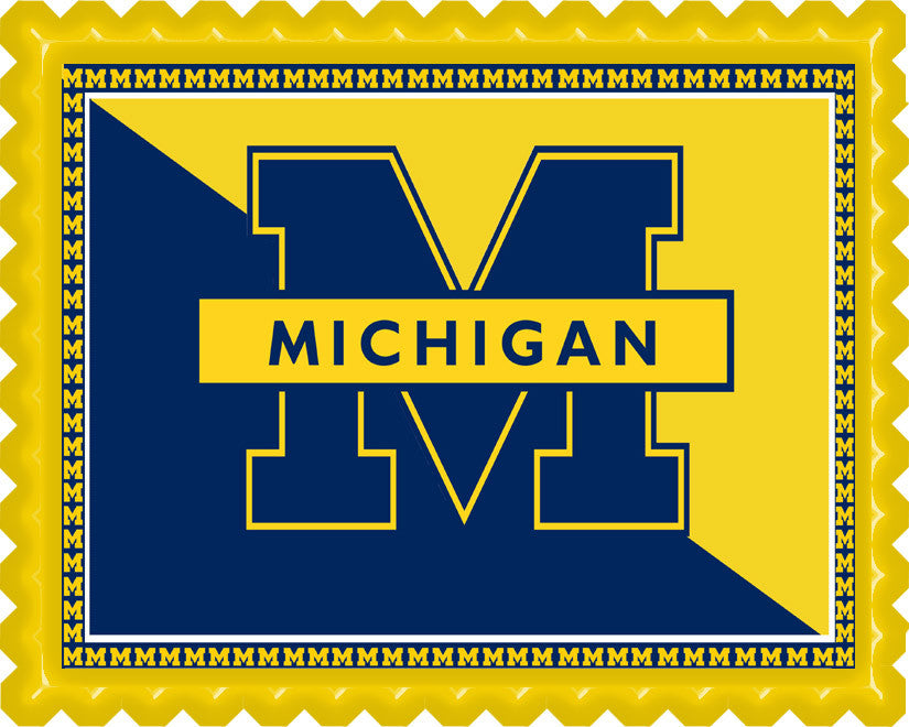 University of Michigan - Edible Cake Topper OR Cupcake Topper, Decor