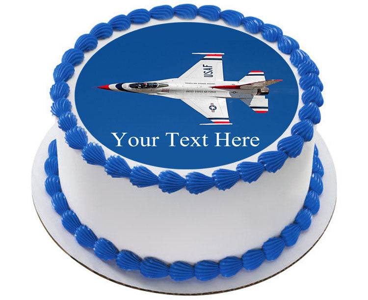 US Air Force - Thunderbirds 17 - Edible Cake Topper, Cupcake Toppers, Strips