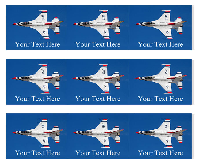 US Air Force - Thunderbirds 17 - Edible Cake Topper, Cupcake Toppers, Strips