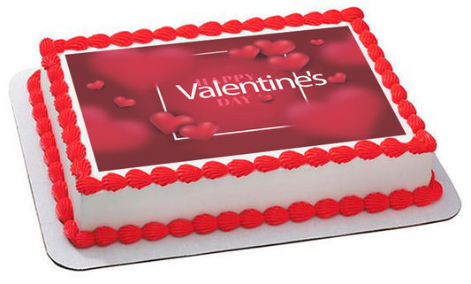 Valentine`s Day (Nr2) - Edible Cake Topper, Cupcake Toppers, Strips