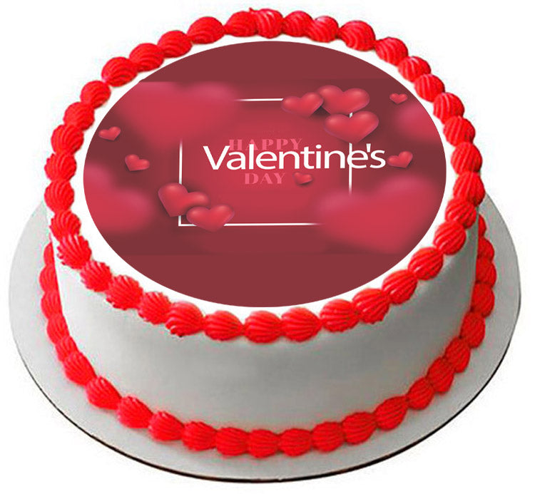 Valentine`s Day (Nr2) - Edible Cake Topper, Cupcake Toppers, Strips