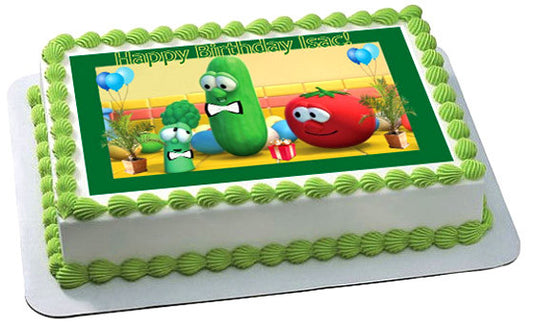 VEGGIE TALES Characters (Nr7) - Edible Cake Topper OR Cupcake Topper, Decor