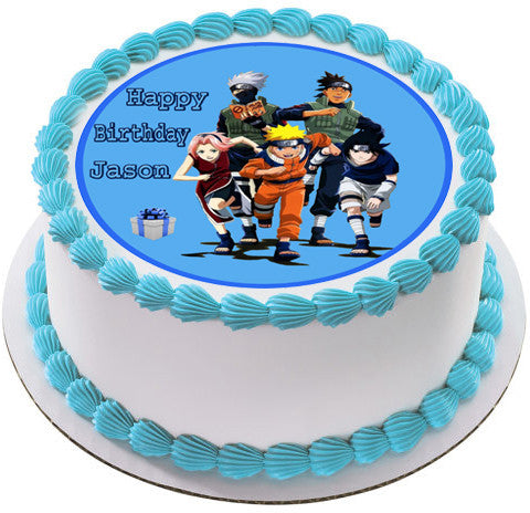 NARUTO 2 Edible Birthday Cake Topper OR Cupcake Topper, Decor - Edible Prints On Cake (Edible Cake &Cupcake Topper)