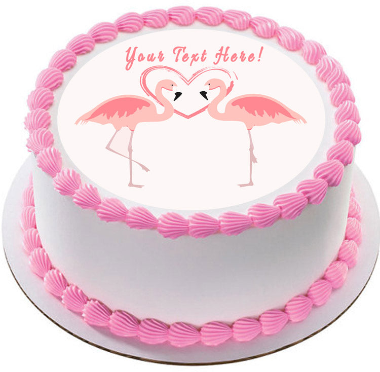 Pink Flamingos - Edible Cake Topper, Cupcake Toppers, Strips