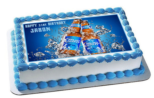 Bud Light - Edible Cake Topper, Cupcake Toppers, Strips