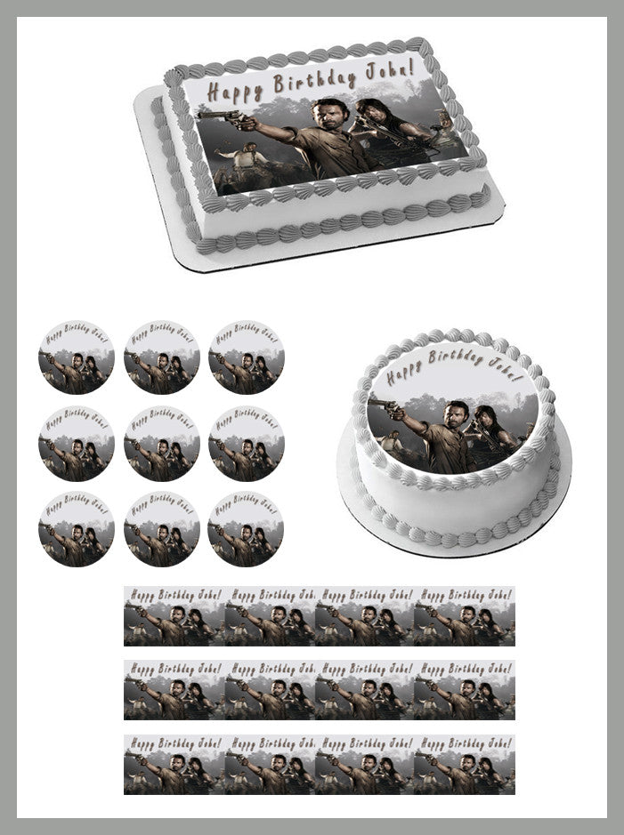 The Walking Dead - Edible Cake Topper OR Cupcake Topper, Decor