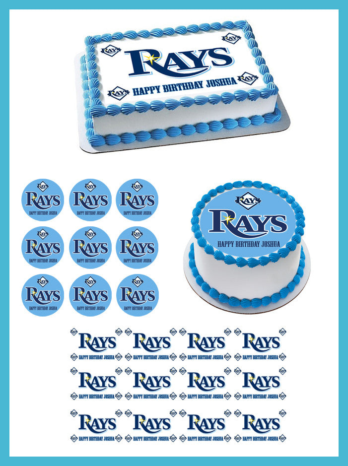 Tampa Bay Devil Rays Edible Birthday Cake Topper OR Cupcake Topper, Decor - Edible Prints On Cake (Edible Cake &Cupcake Topper)