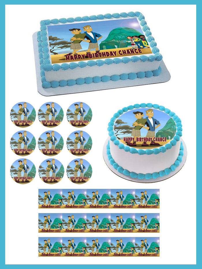Wild Kratts Characters - Edible Cake Topper OR Cupcake Topper, Decor
