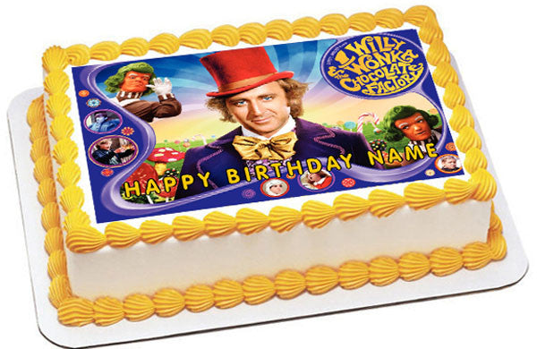 Willy Wonka - Edible Cake Topper OR Cupcake Topper, Decor