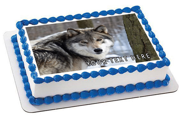 Wolf (Nr3) - Edible Cake Topper OR Cupcake Topper, Decor