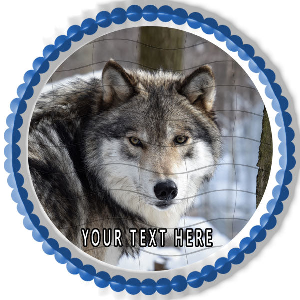 Wolf (Nr3) - Edible Cake Topper OR Cupcake Topper, Decor