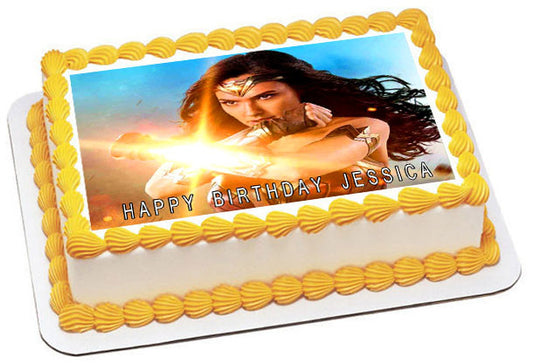 Wonder Woman (Nr2) - Edible Cake Topper OR Cupcake Topper, Decor