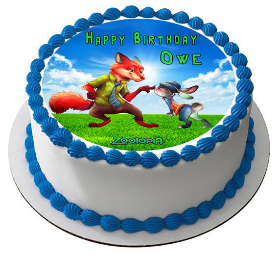 Zootopia (Nr2) - Edible Cake Topper OR Cupcake Topper, Decor