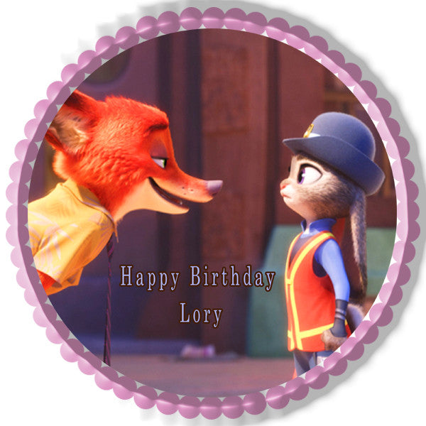 Zootopia (Nr5) - Edible Cake Topper OR Cupcake Topper, Decor