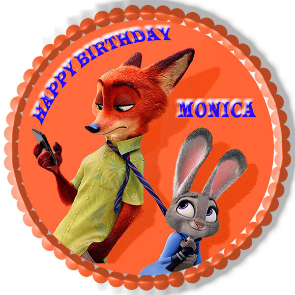 Zootopia (Nr7) - Edible Cake Topper OR Cupcake Topper, Decor