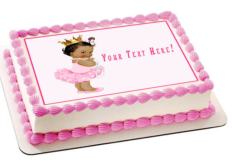 Baby Girl Afro Puffs - Edible Cake Topper, Cupcake Toppers, Strips