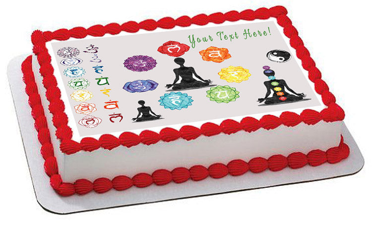 Chakra - Edible Cake Topper, Cupcake Toppers, Strips