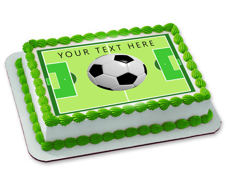 SOCCER BALL - Edible Cake Topper, Cupcake Toppers, Strips