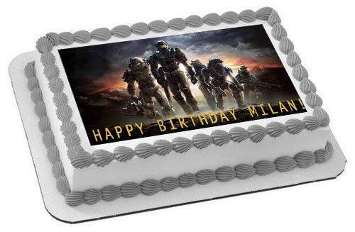 Halo Reach 1 Edible Birthday Cake Topper OR Cupcake Topper, Decor - Edible Prints On Cake (Edible Cake &Cupcake Topper)