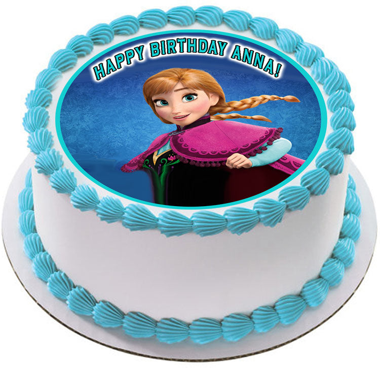 FROZEN Anna - Edible Cake Topper OR Cupcake Topper, Decor