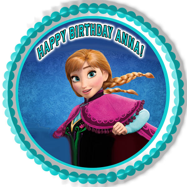 FROZEN Anna - Edible Cake Topper OR Cupcake Topper, Decor