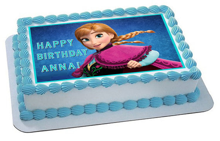 FROZEN Anna - Edible Cake Topper OR Cupcake Topper, Decor