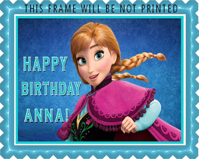 FROZEN Anna - Edible Cake Topper OR Cupcake Topper, Decor