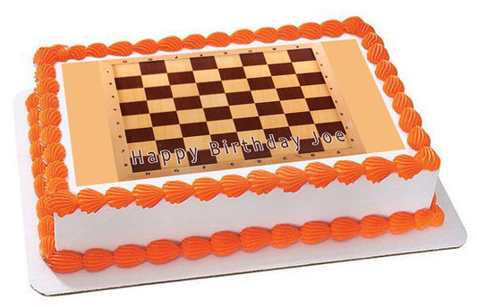 Chess Board (Nr2) - Edible Cake Topper, Cupcake Toppers, Strips