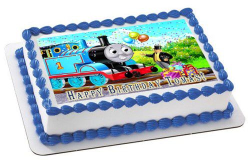 Thomas Train 1 Edible Birthday Cake Topper OR Cupcake Topper, Decor - Edible Prints On Cake (Edible Cake &Cupcake Topper)