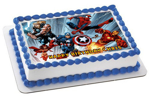 AVENGERS - Edible Cake Topper, Cupcake Toppers, Strips