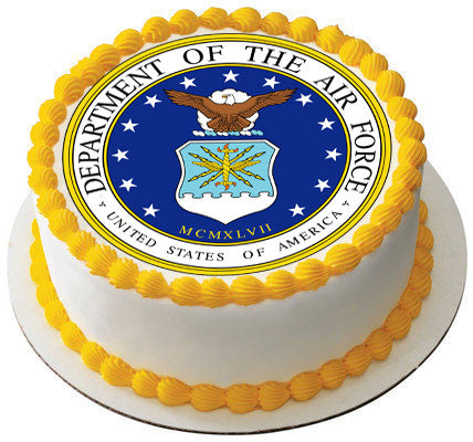 US Air Force Edible Cake Topper OR Cupcake Topper Decor