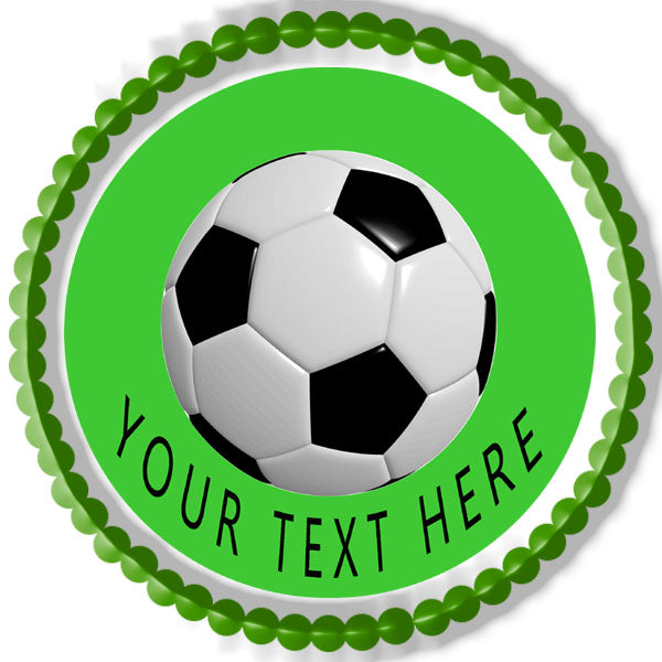 SOCCER BALL - Edible Cake Topper, Cupcake Toppers, Strips