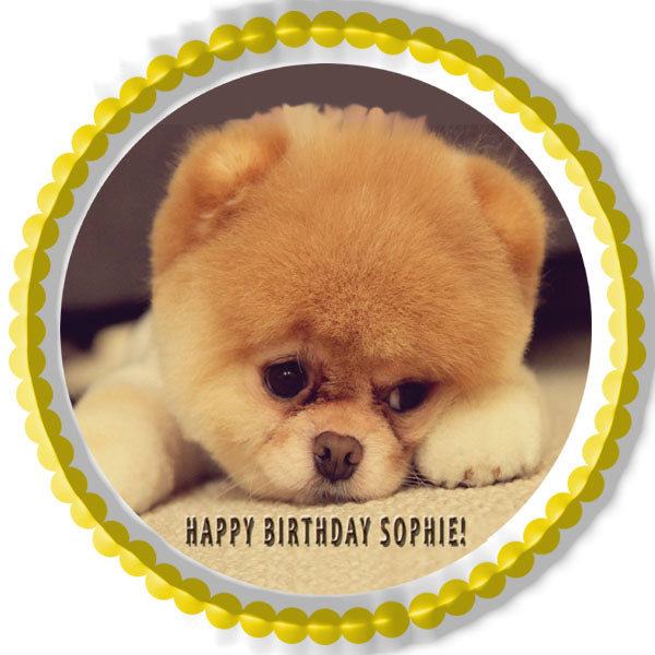 Puppy - Edible Cake Topper OR Cupcake Topper, Decor
