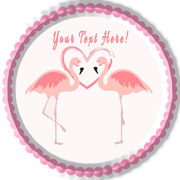 Pink Flamingos - Edible Cake Topper, Cupcake Toppers, Strips