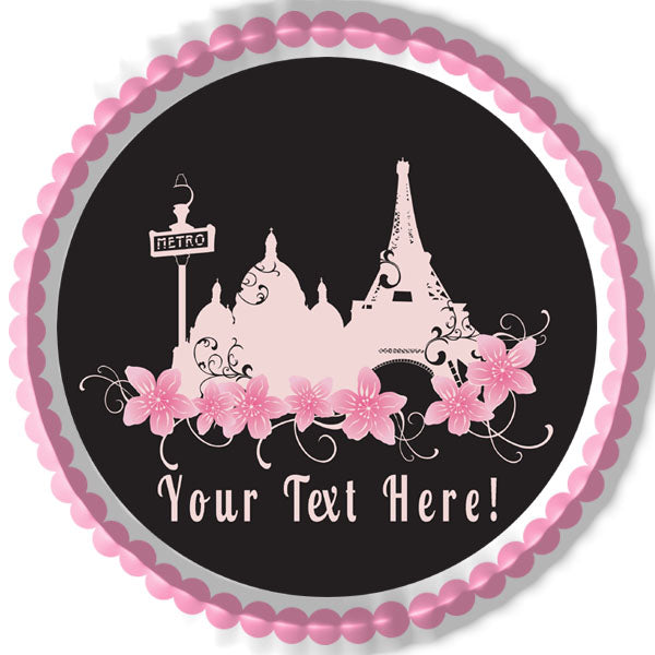 Paris (Nr2) - Edible Cake Topper, Cupcake Toppers, Strips