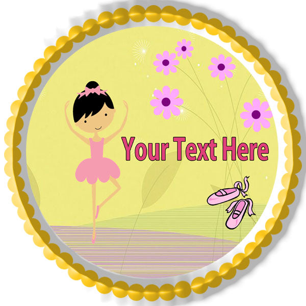 BALLERINA BALLET DANCER - Edible Cake Topper, Cupcake Toppers, Strips