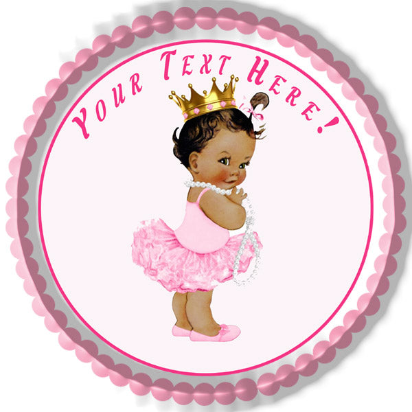 Baby Girl Afro Puffs - Edible Cake Topper, Cupcake Toppers, Strips