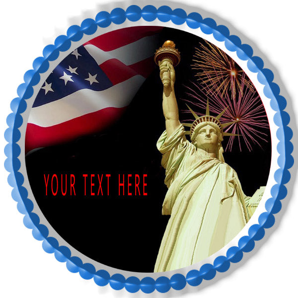 4th of July (Nr1) - Edible Cake Topper, Cupcake Toppers, Strips