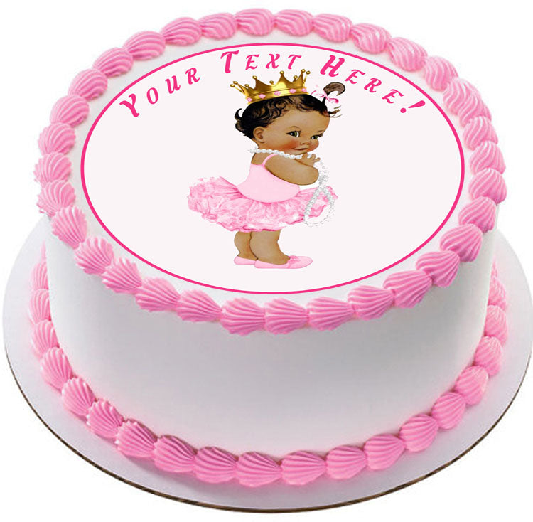 Baby Girl Afro Puffs - Edible Cake Topper, Cupcake Toppers, Strips